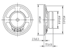 Loudspeaker YD57-01-8F32M-R 2.25 Inch 57mm 8ohm 0.5W ROHS Micro Waterproof Speaker Unit - ESUTECH
