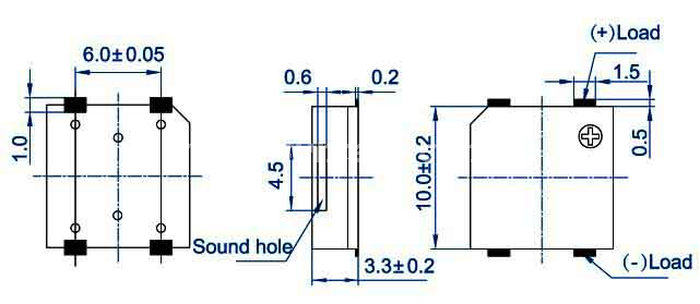 SMD electromagnetic buzzer EET1033BS-3.6L-273-18-R 3.6V magntic transducer - ESUNTECH