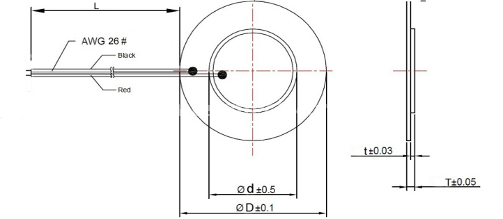 piezoelectric ceramic buzzer plate A1 FT - Esuntech